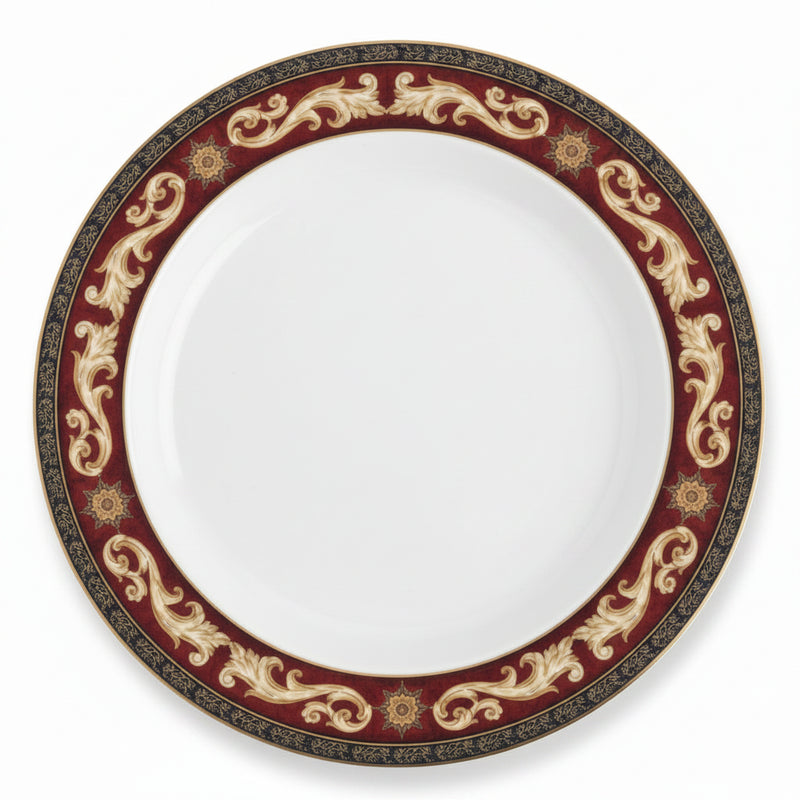 37pc Casa Elite "Medusa" Dinnerware Set — M. Valenti Italy | Red & Gold