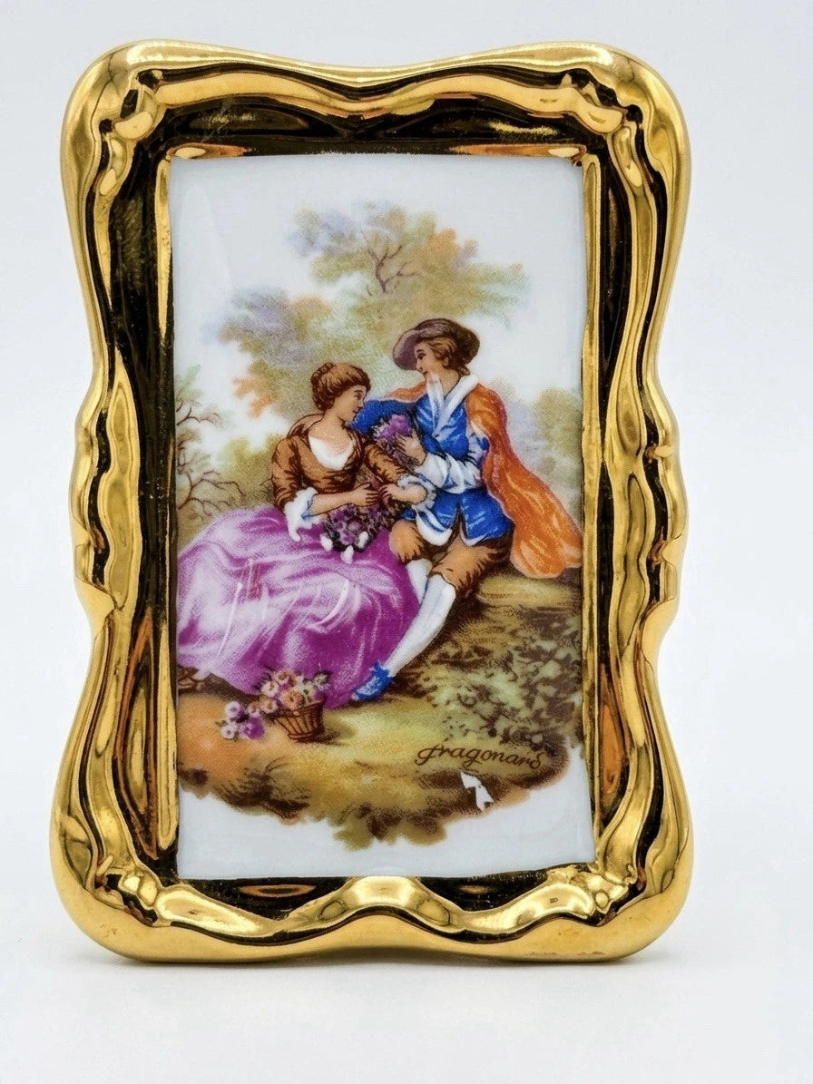 Vintage Limoges Porcelaine d'Art Miniature Easel Frames