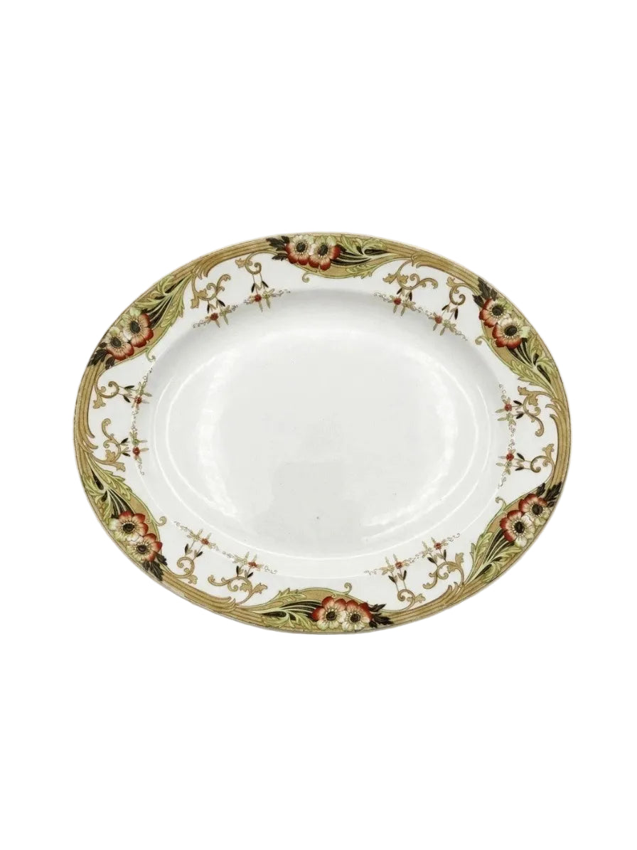 Edwardian Burgess & Leigh Chatsworth Oval Platter 1908
