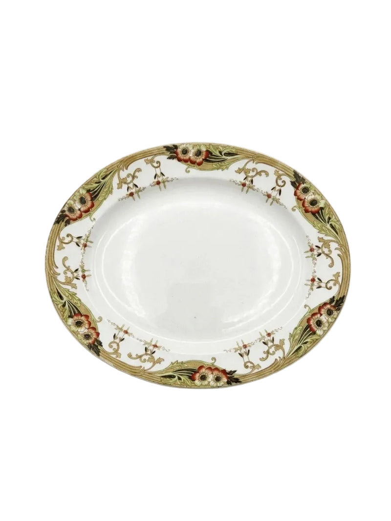Edwardian Burgess & Leigh Chatsworth Oval Platter 1908