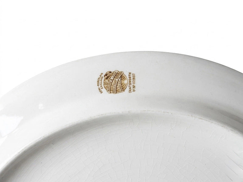 Edwardian Burgess & Leigh Chatsworth Oval Platter 1908