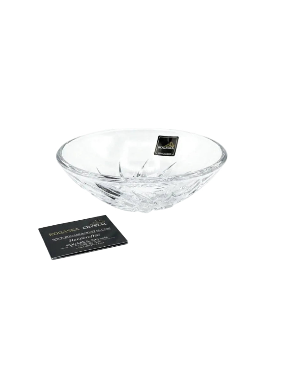 Rogaska Crystal "Live, Love, Sparkle" Mini Bowl 12cm Handmade