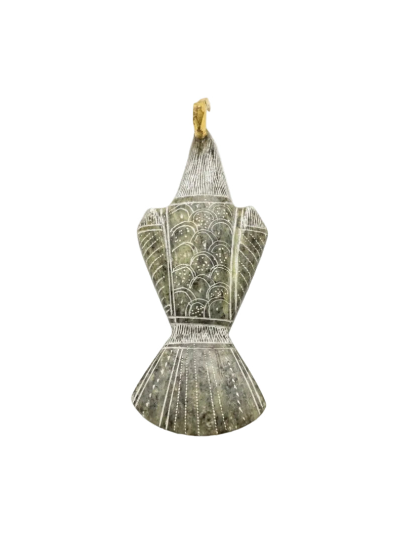 Vintage Hand-Carved Stone & Brass Ibis Bird Figurine – Egyptian