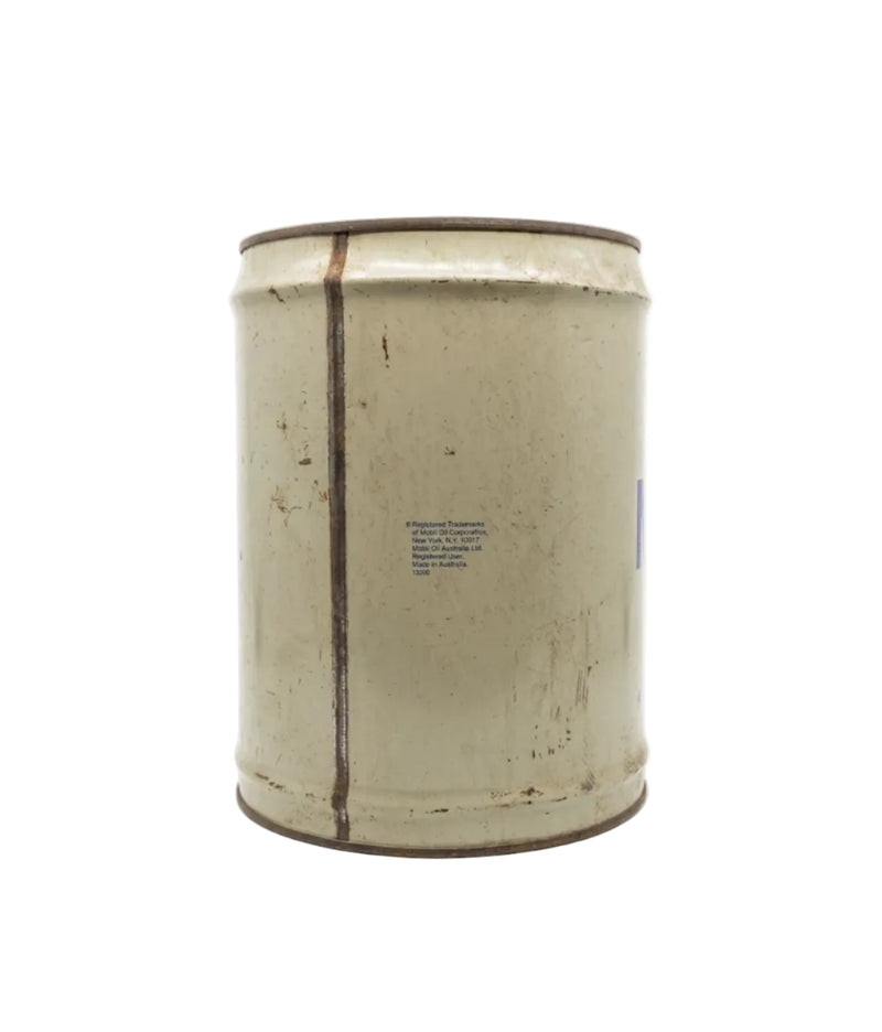 Vintage Mobil 20L Oil Drum Tin – Authentic Retro Garagenalia