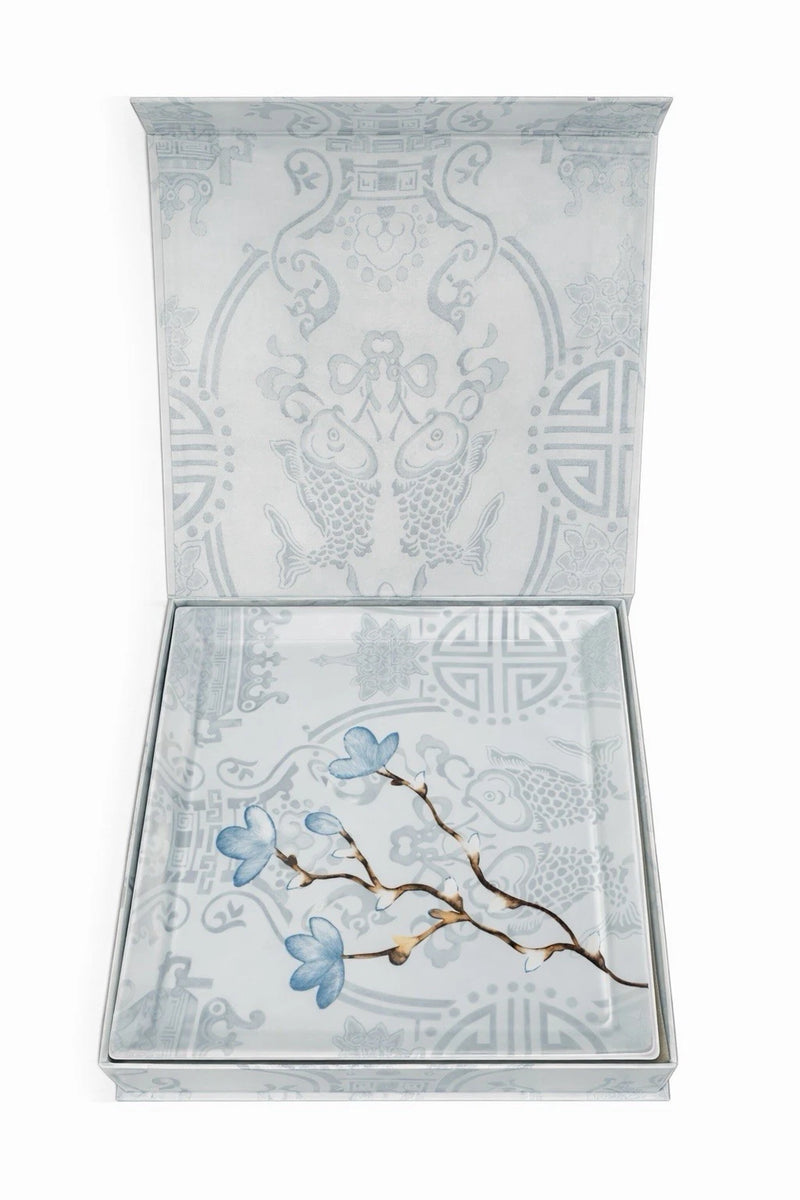 Christopher Vine Design Porcelain Platter & Coaster Set