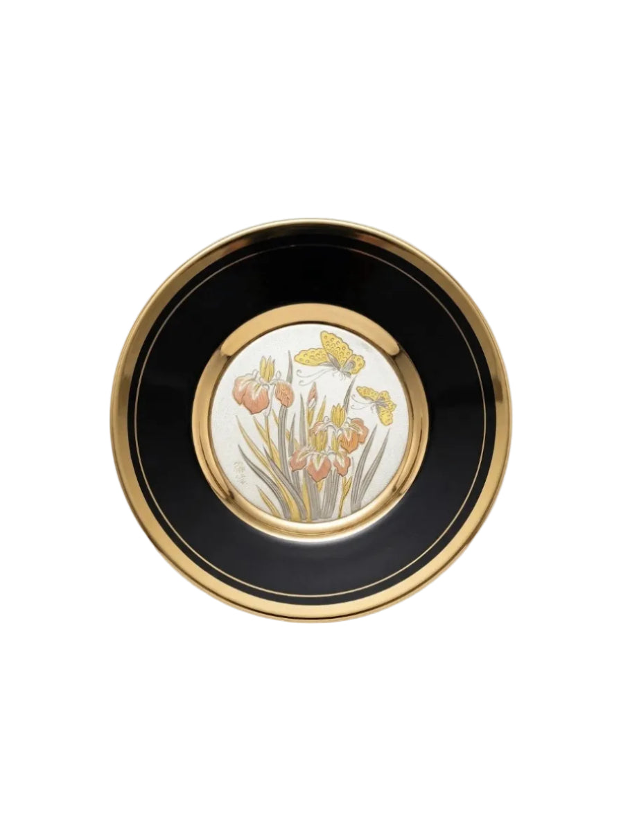 Vintage Chokin Art Decorative Plate – 24KT Gold Gilded