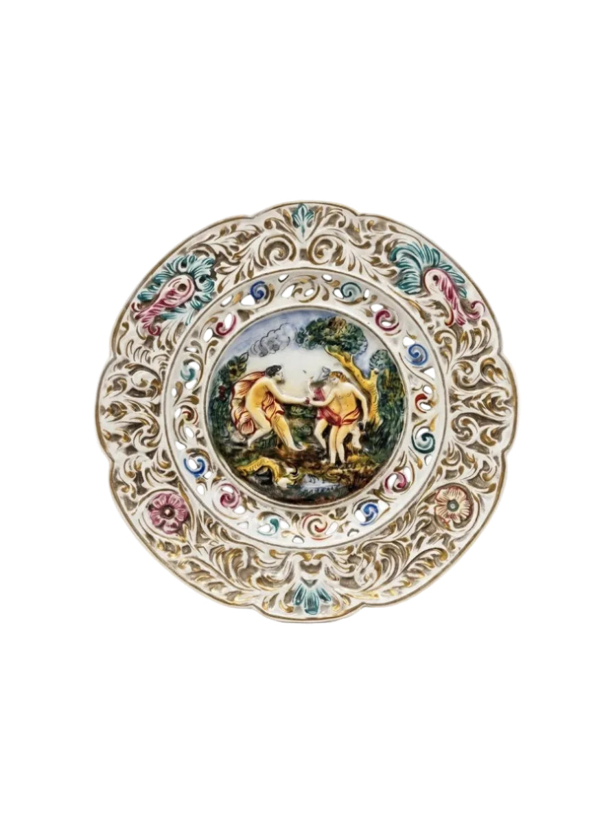 Vintage Italian Capodimonte Reticulated Porcelain