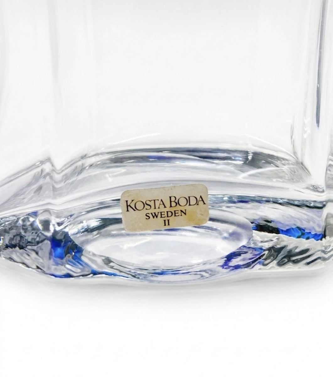 Vintage Kosta Boda Sweden Crystal Decanter with Stopper