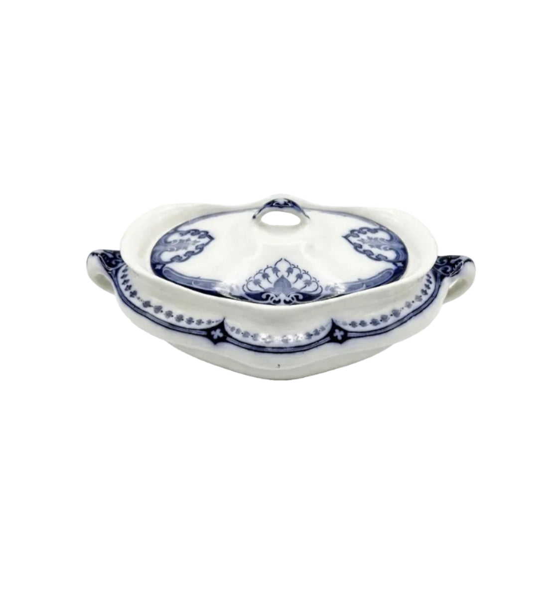 Antique Festoon Blue & White Tureen T.G.& C. Ld. Staffordshire