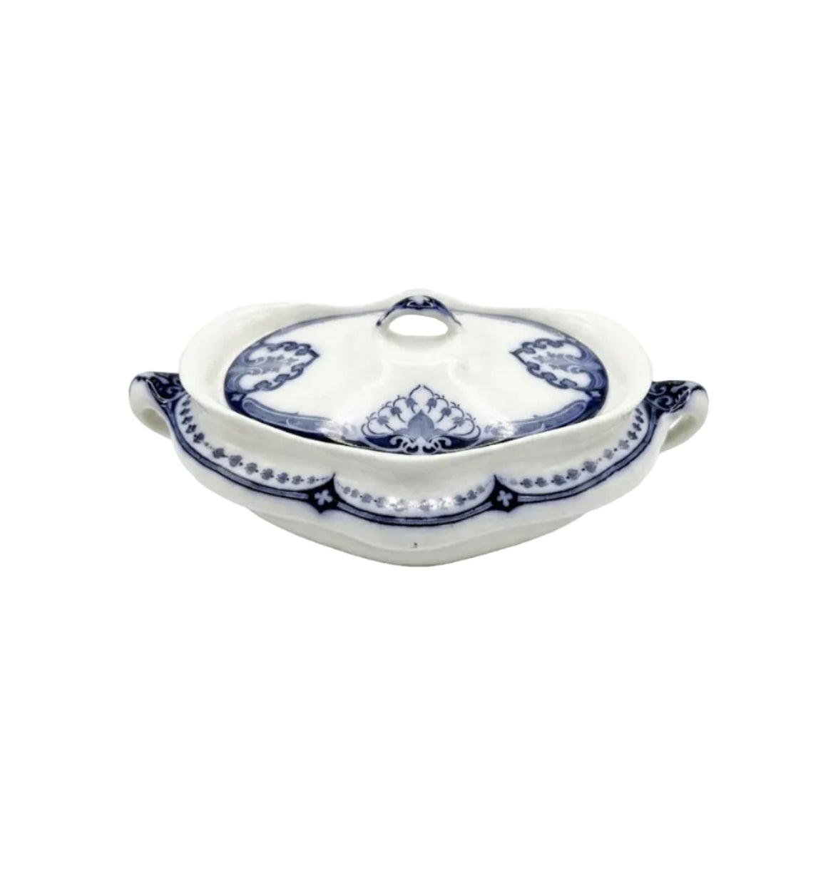 Antique Festoon Blue & White Tureen T.G.& C. Ld. Staffordshire