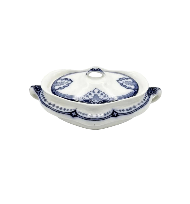 Antique Festoon Blue & White Tureen T.G.& C. Ld. Staffordshire