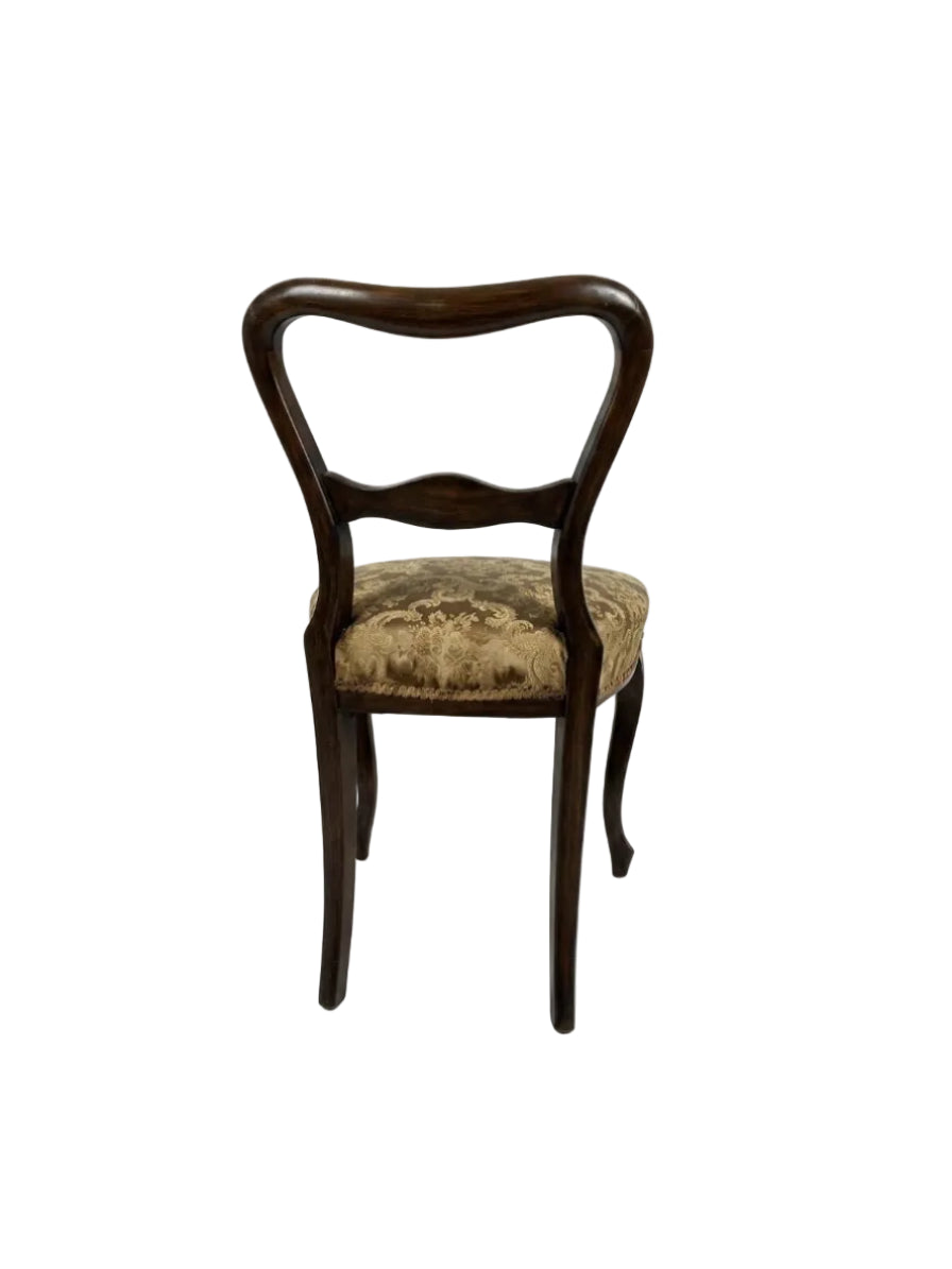 Antique Victorian Balloon Back Dining Chairs — Pair