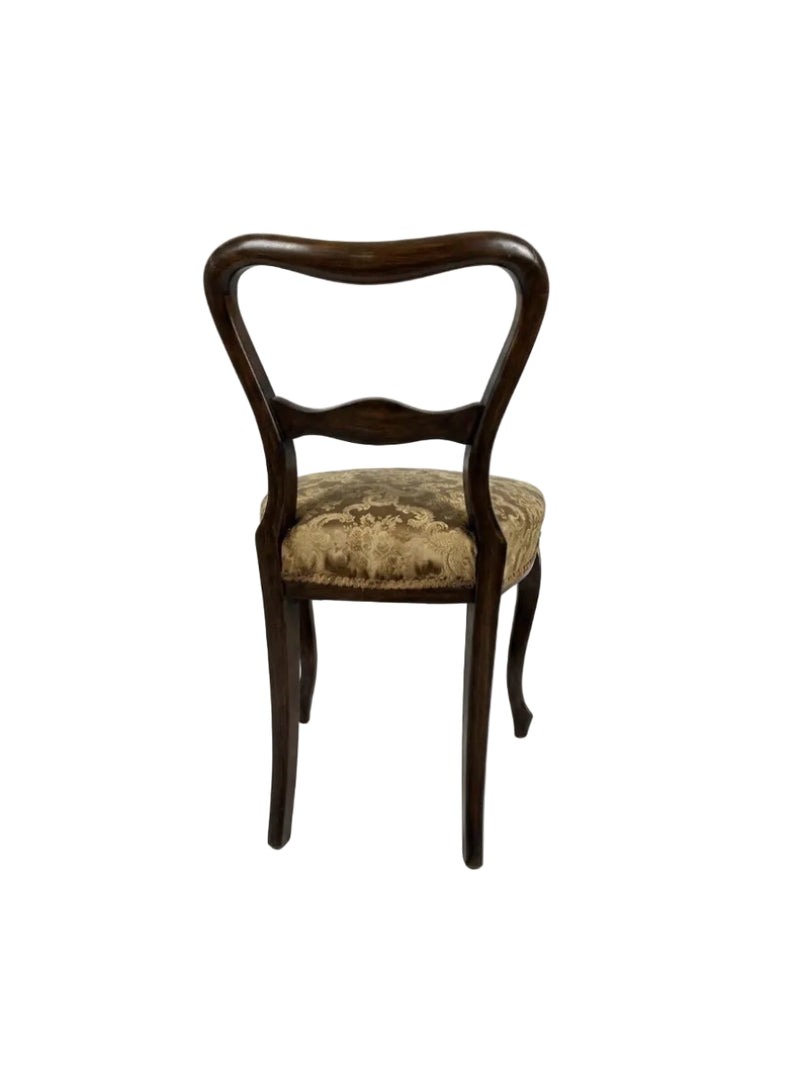 Antique Victorian Balloon Back Dining Chairs — Pair