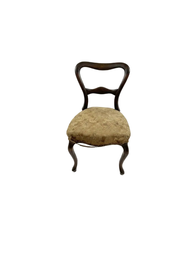 Antique Victorian Balloon Back Dining Chairs — Pair