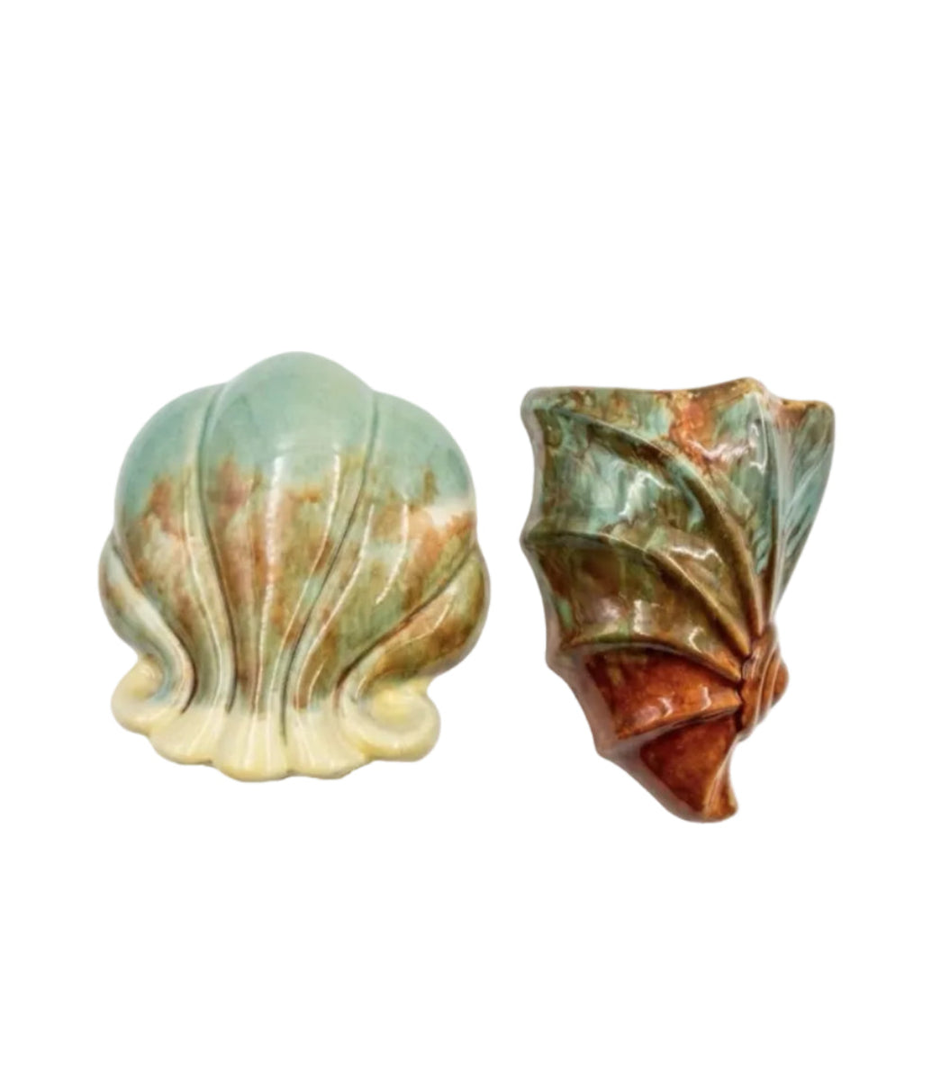 Vintage Diana Australia Pottery Wall Pockets Set | Shell