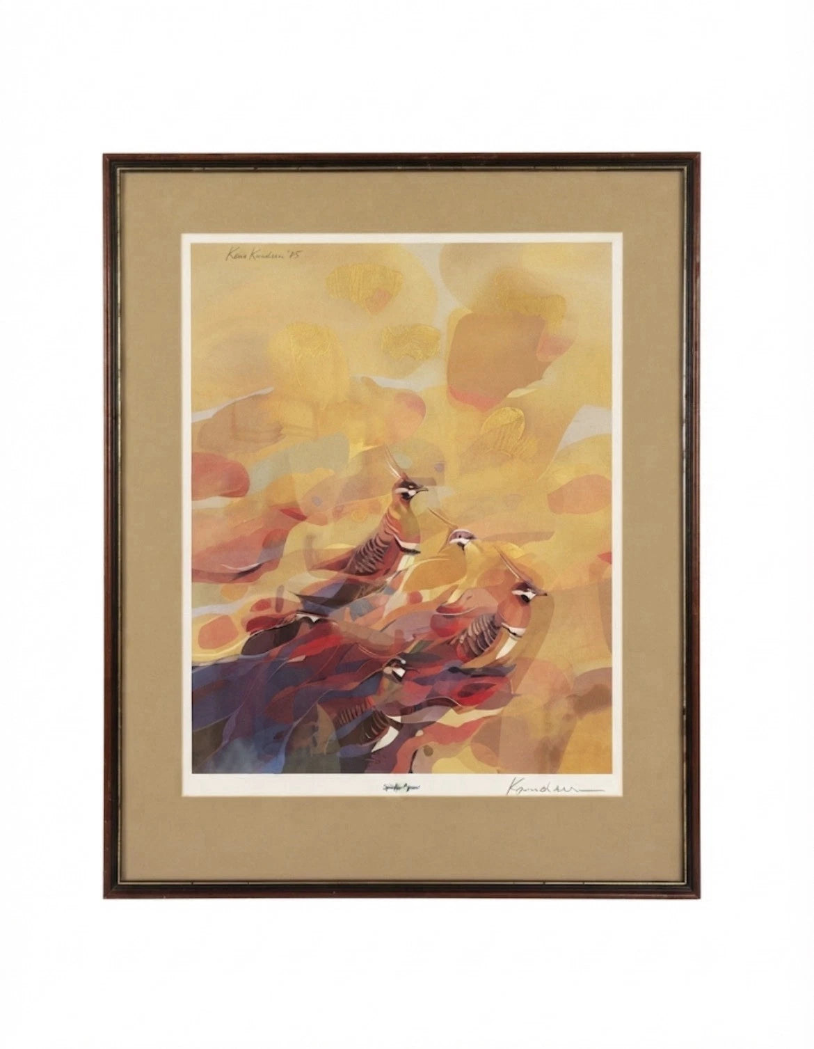 Lars Knudsen 'Spinifex Pigeons' Ltd Edition Print 1985