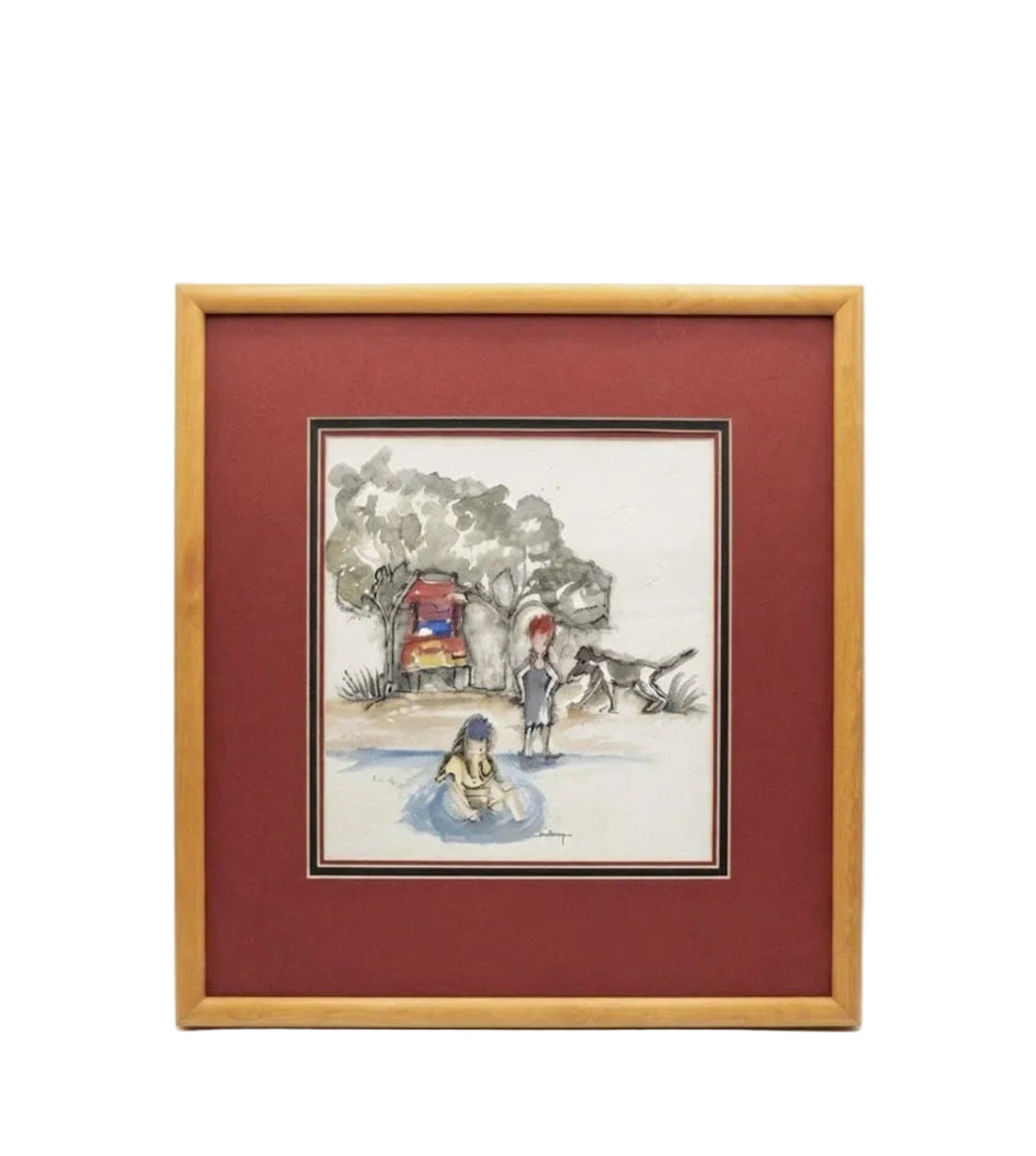 Whimsical Original Watercolour by Reene Everlyn Framed