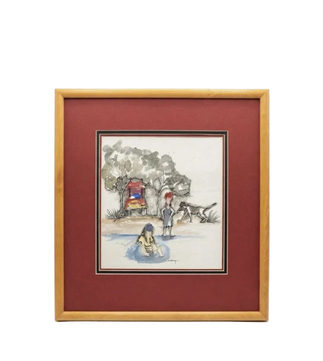 Whimsical Original Watercolour by Reene Everlyn Framed