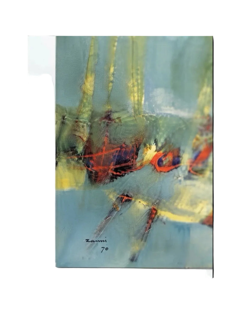 Sergio Zanni 1970 Abstract Seascape Oil Painting Framed