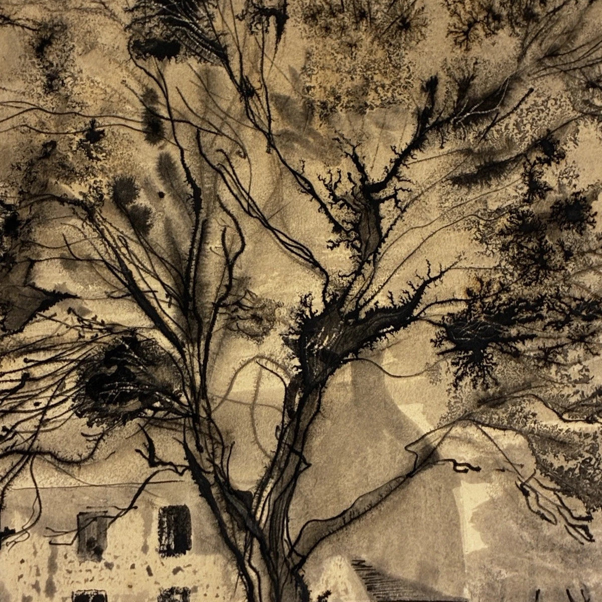 Landscape Study With House And Tree — Stuart Robinson 1957