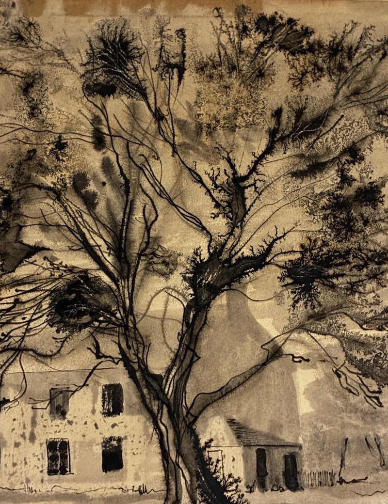 Landscape Study With House And Tree — Stuart Robinson 1957