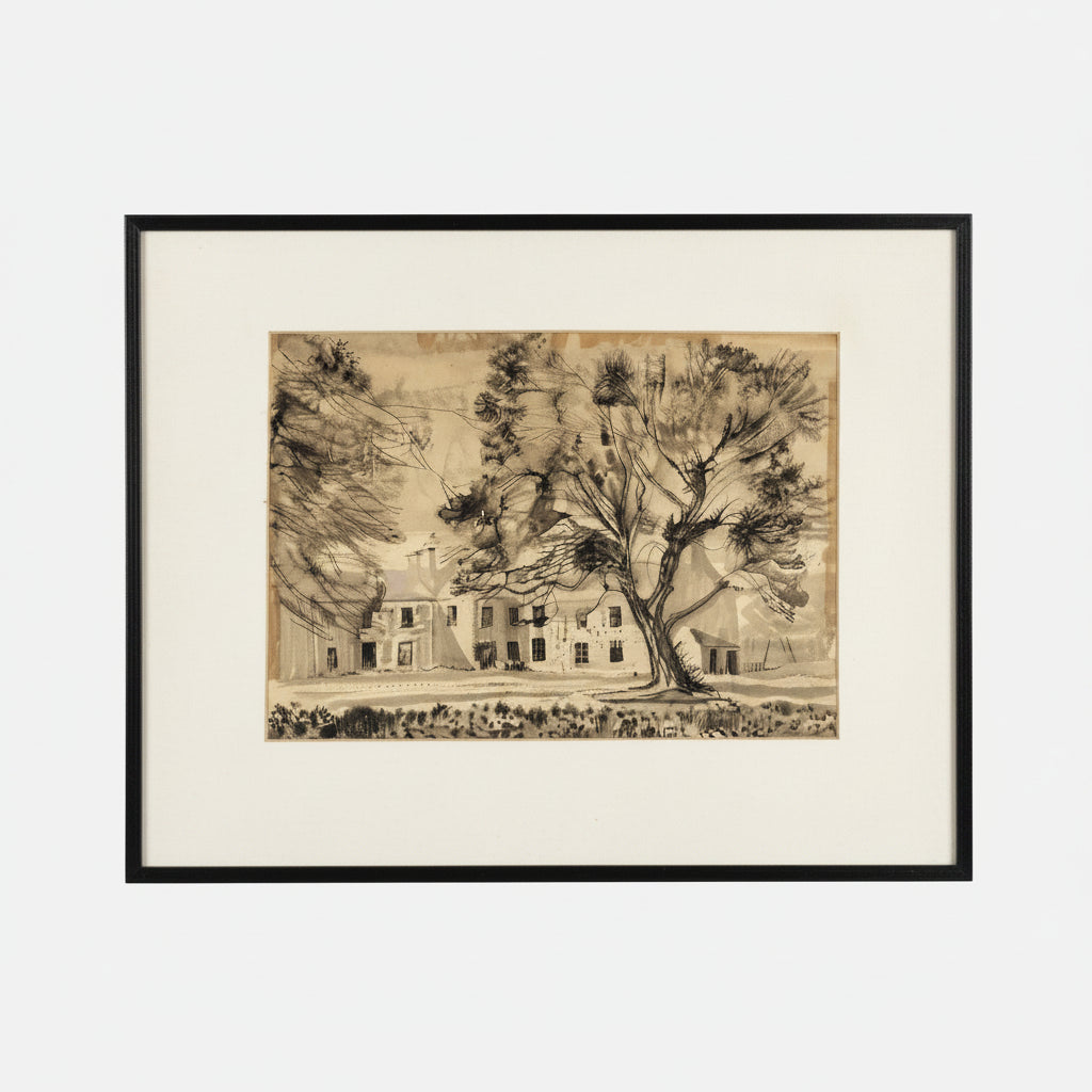 Landscape Study With House And Tree — Stuart Robinson 1957
