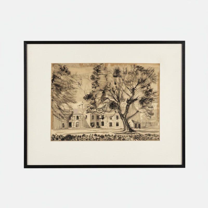 Landscape Study With House And Tree — Stuart Robinson 1957