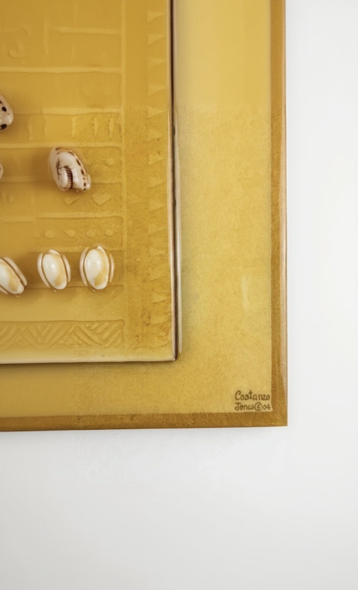 Costanzo Jones 2004 Real Seashell Wall Hanging Resin Plaque