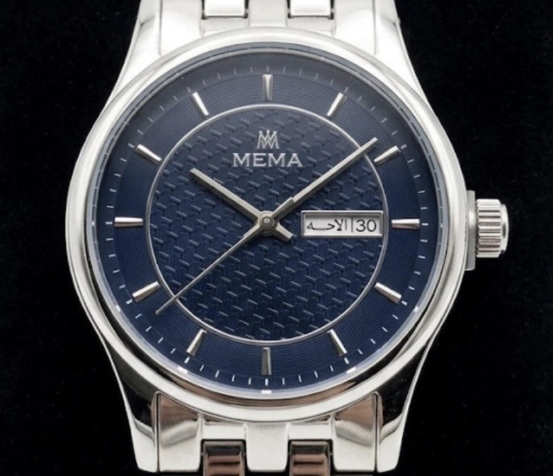MEMA Men Stainless Steel Quartz Watch Black Dial