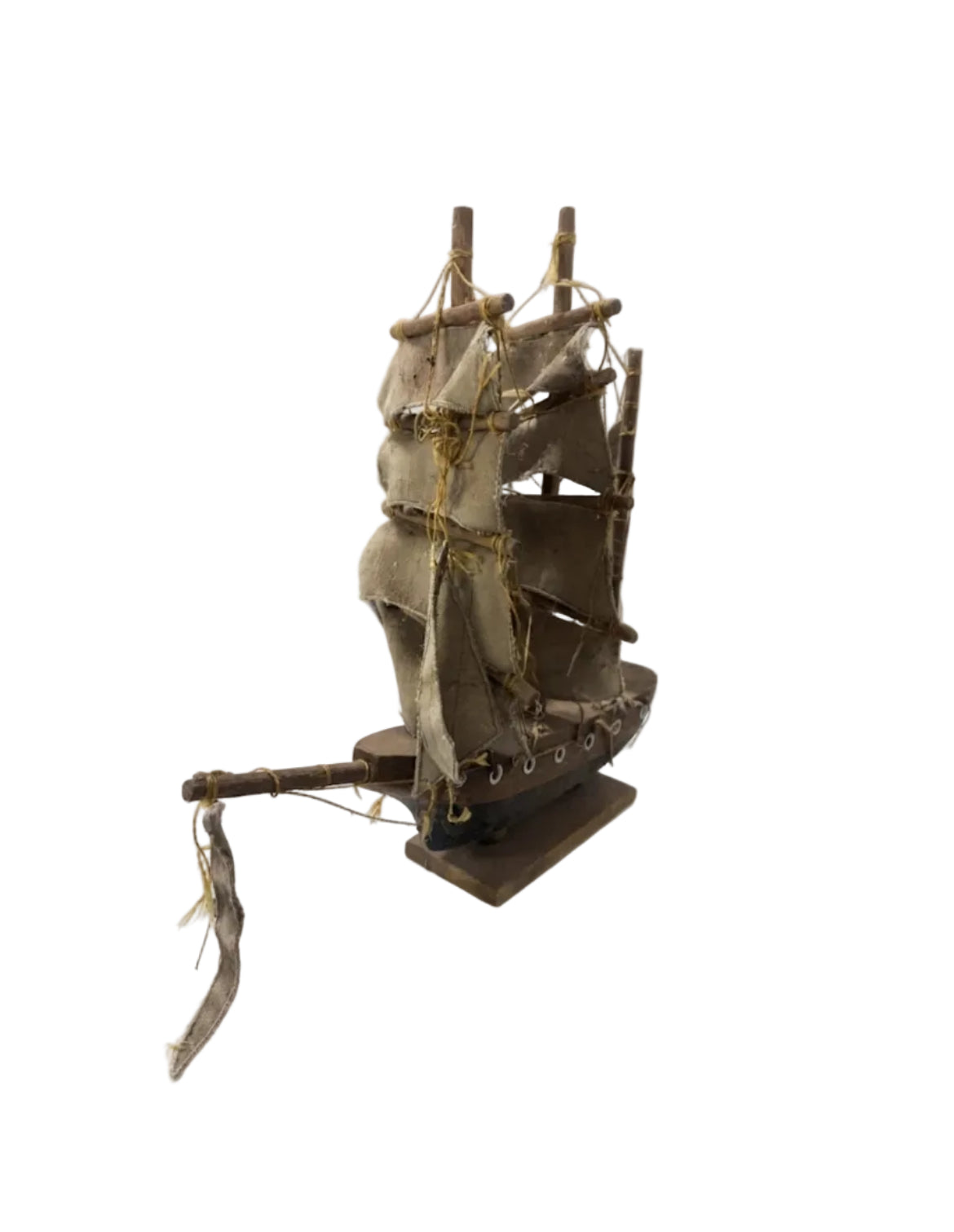 Vintage Wooden Sailing Ship Nautical Decor Handcrafted