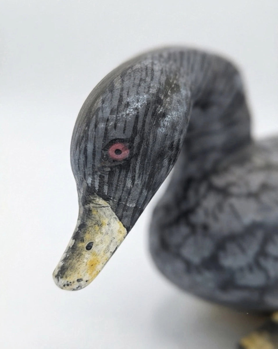 Vintage Hand Carved Wooden Duck Decoy Folk Art