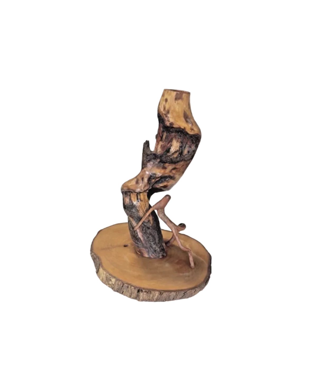 Handcrafted Natural Wood Burl Sculpture Decor