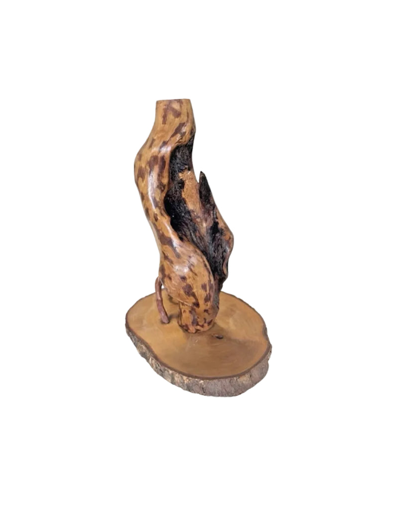 Handcrafted Natural Wood Burl Sculpture Decor