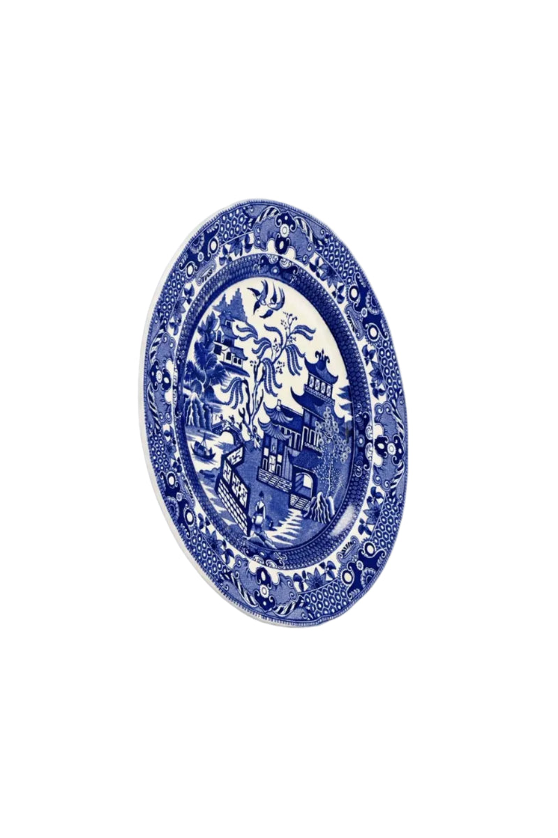Vintage Wedgwood Blue & White Transferware Plate | Pagoda Landscape | Etruria England | c.1908–1930s