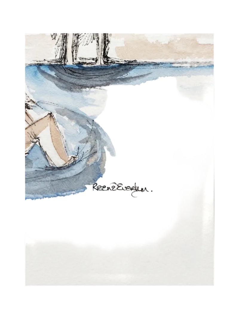 Whimsical Original Watercolour by Reene Everlyn Framed