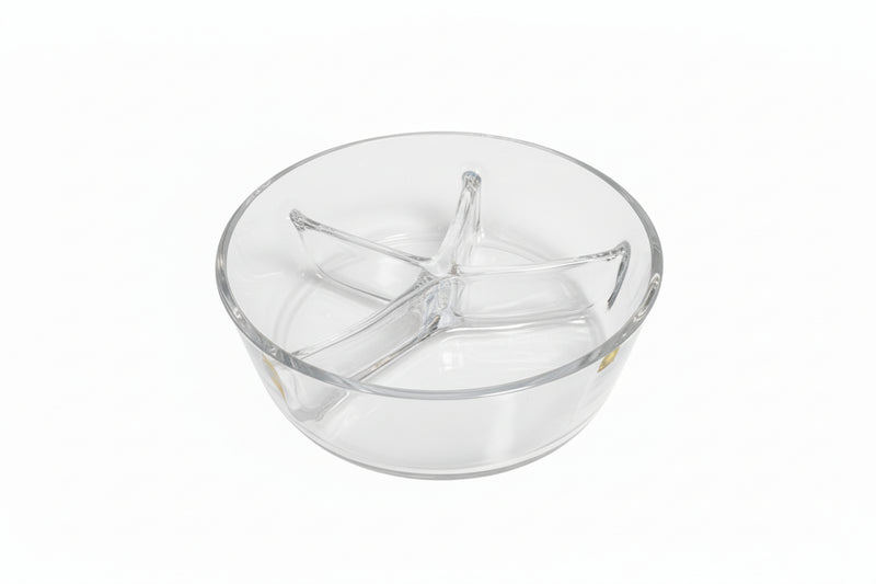 Vintage Royal Krona Sweden Divided Glass Serving Dish Bowl 4 Section MCM Scandi|286956493368