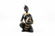 African Tribal Black Woman Statue Figurine Gold Accents Art