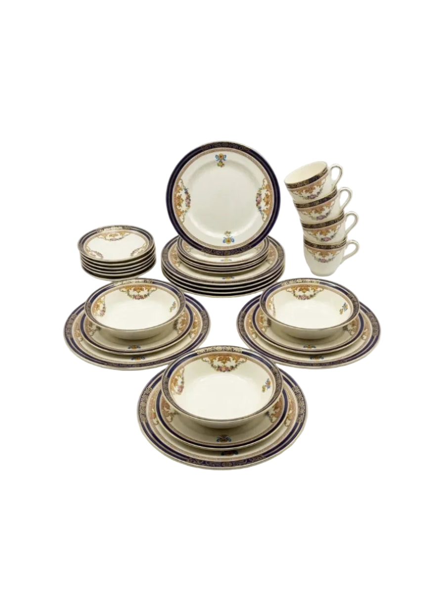 Antique Alfred Meakin Athol Bleu De Roi Dinner Set