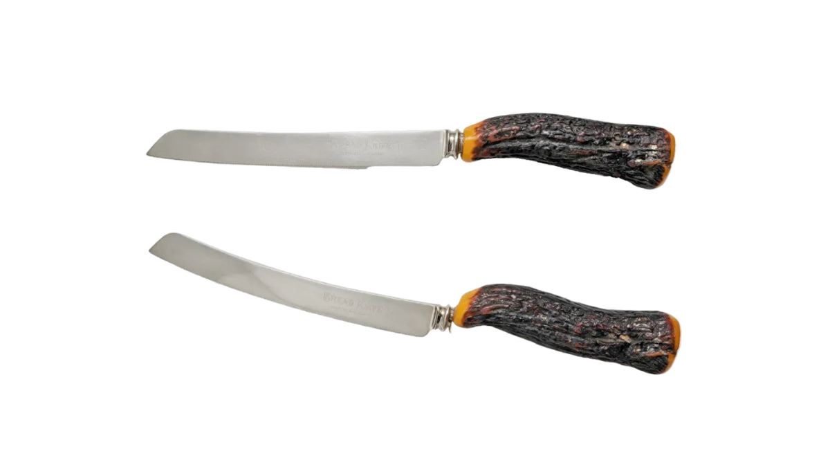 Sheffield Serrated Bread Knife with Stag Antler Handle