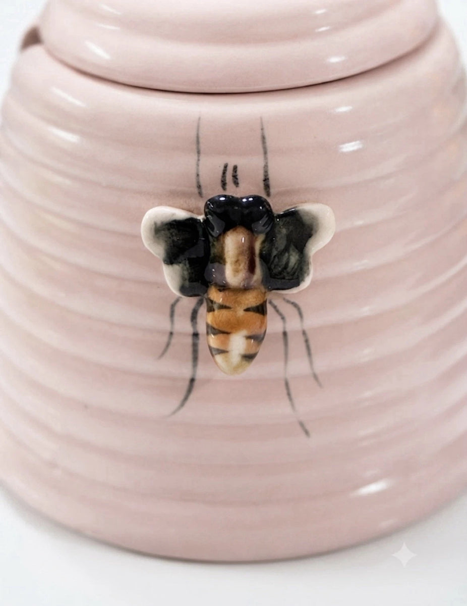 Vintage Shorter & Son England Pink Beehive Honey Pot