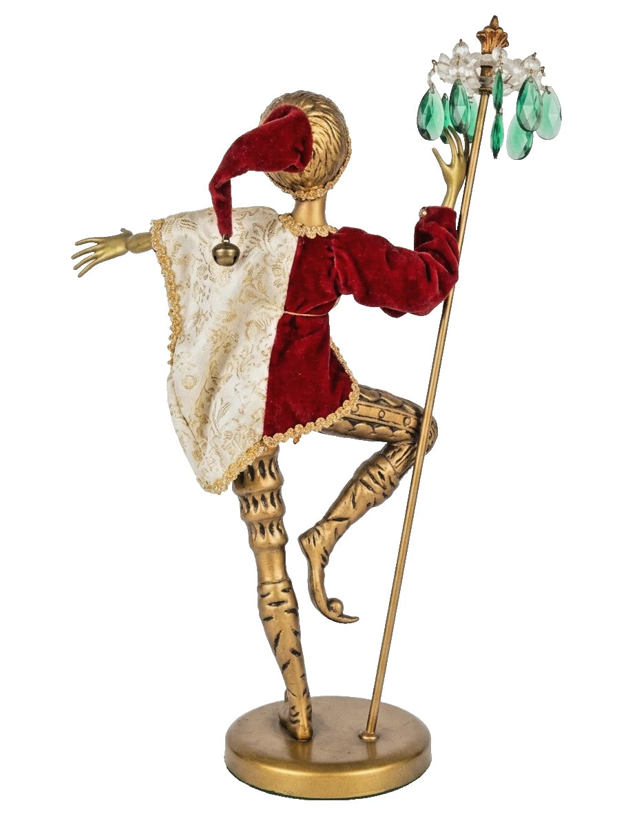 Vintage Italian Pixie Jester Lamp — Venetian Harlequin