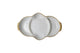 Vintage Fire King Milk Glass Divided Relish Tray Anchor Hocking Swirl Gold Trim|286995505433