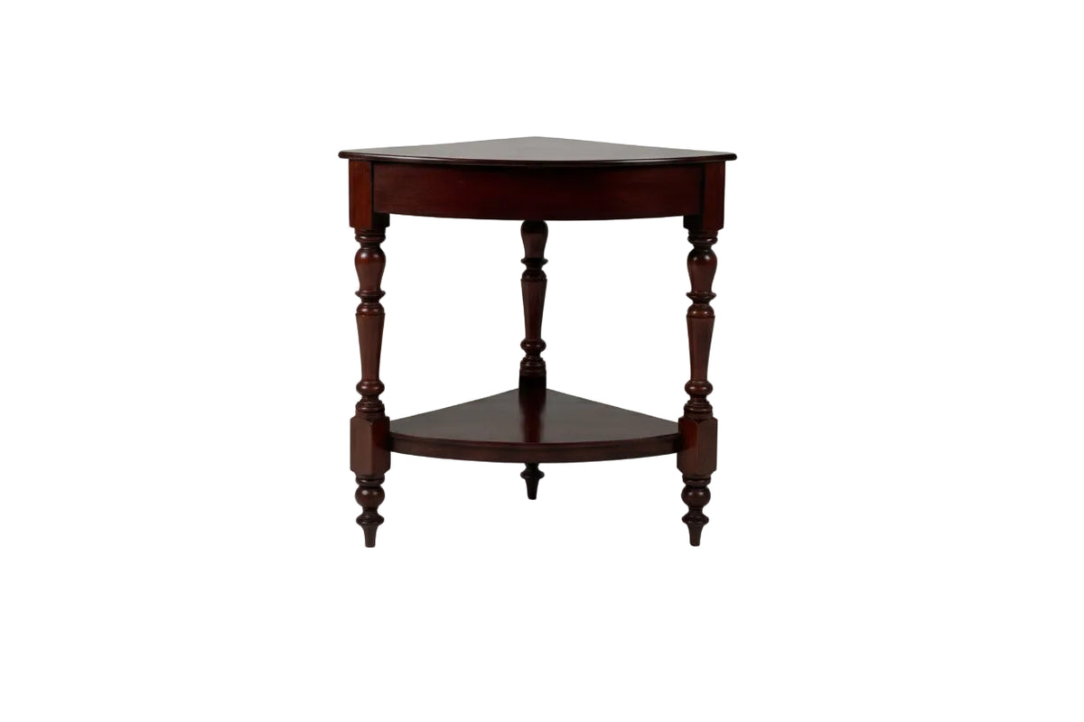 Victorian / Colonial Mahogany Corner Wash Stand Table with Bobbin Legs|286985606962