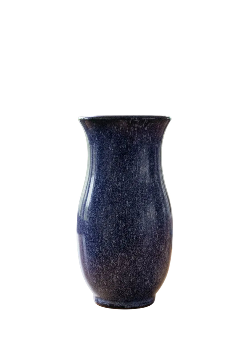 VINTAGE HÅNDSNAAKT Blue Speckled Stoneware Vase - Handmade Dutch Art Pottery|286945657131
