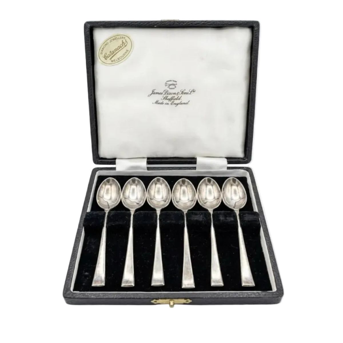 Antique James Dixon & Sons Sheffield Teaspoon Set Of 6
