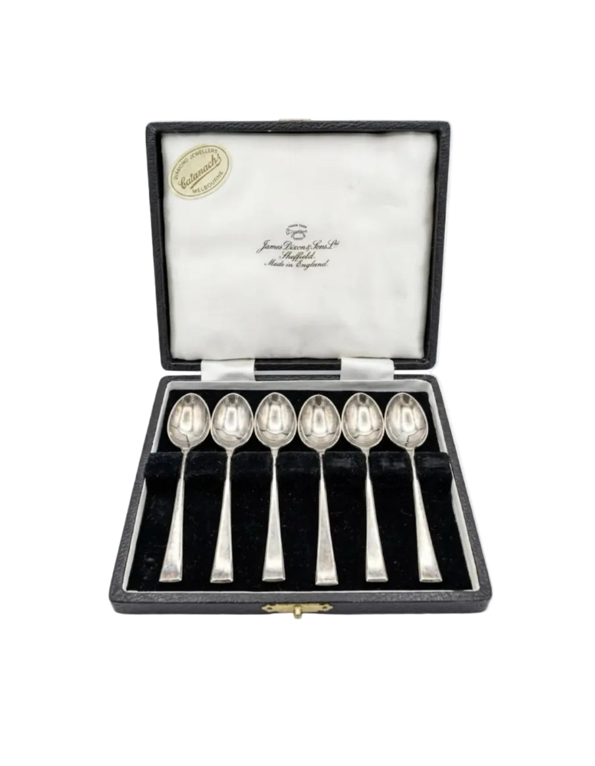 Antique James Dixon & Sons Sheffield Teaspoon Set Of 6