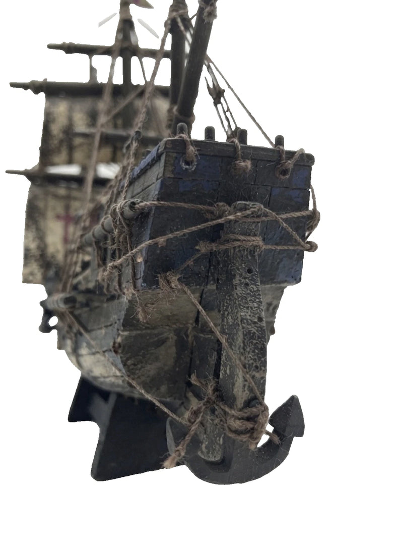 Vintage Distressed Wooden Galleon Ship Model