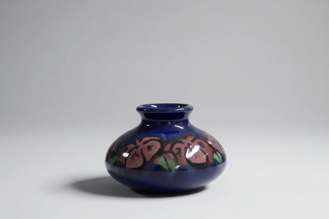 Vintage Australian Studio Art Pottery Vase Signed Gabrielle Brunsdon Cobalt Blue|286964303827