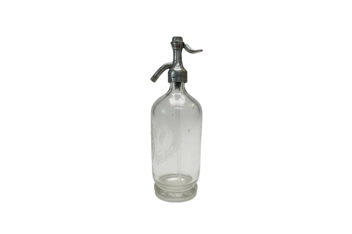 VINTAGE W. WOODROOFE NORWOOD SA Soda Siphon Clear Glass Seltzer Bottle|286940903572