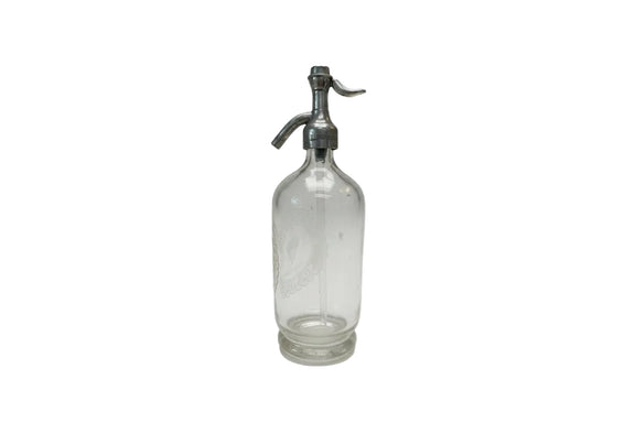VINTAGE W. WOODROOFE NORWOOD SA Soda Siphon Clear Glass Seltzer Bottle|286940903572